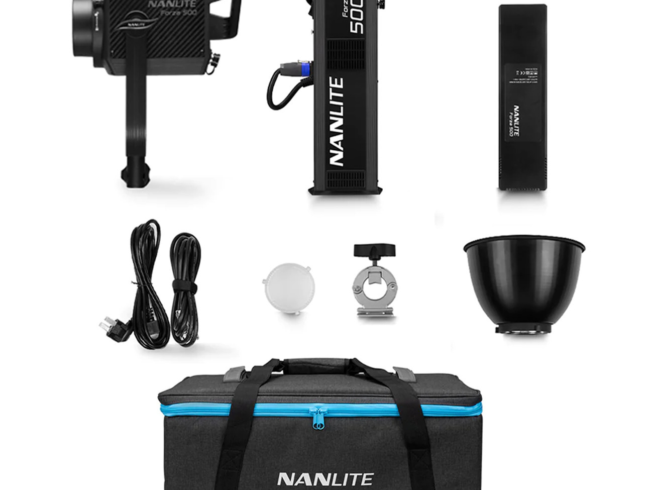 Forza 500 + fresnel w/barn doors + c stand - lighting kit