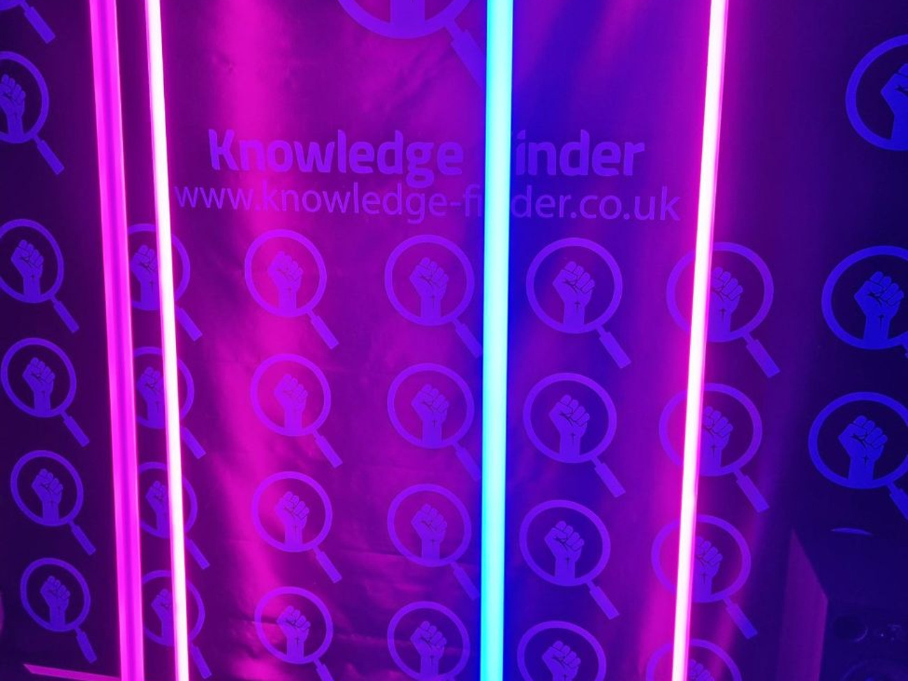 Four free standing 2-meter neon tube lights plug and play rgb