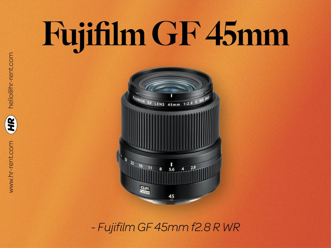 Fuji fujifilm gf 45mm f2.8 lens (fujifilm gfx)