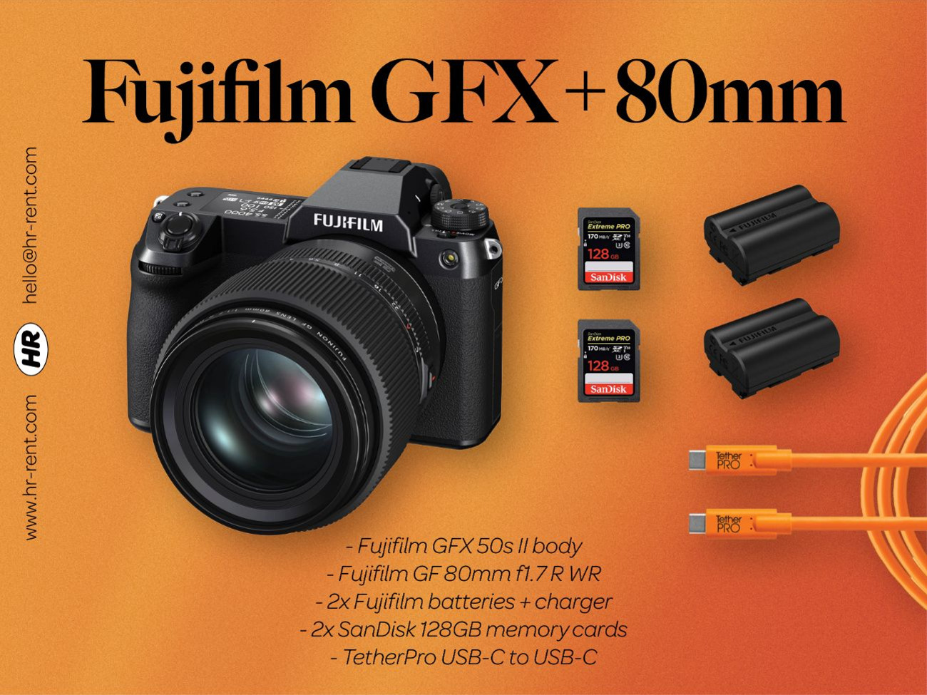 Fuji fujifilm gfx 50s ii + gf 80mm f1.7 lens