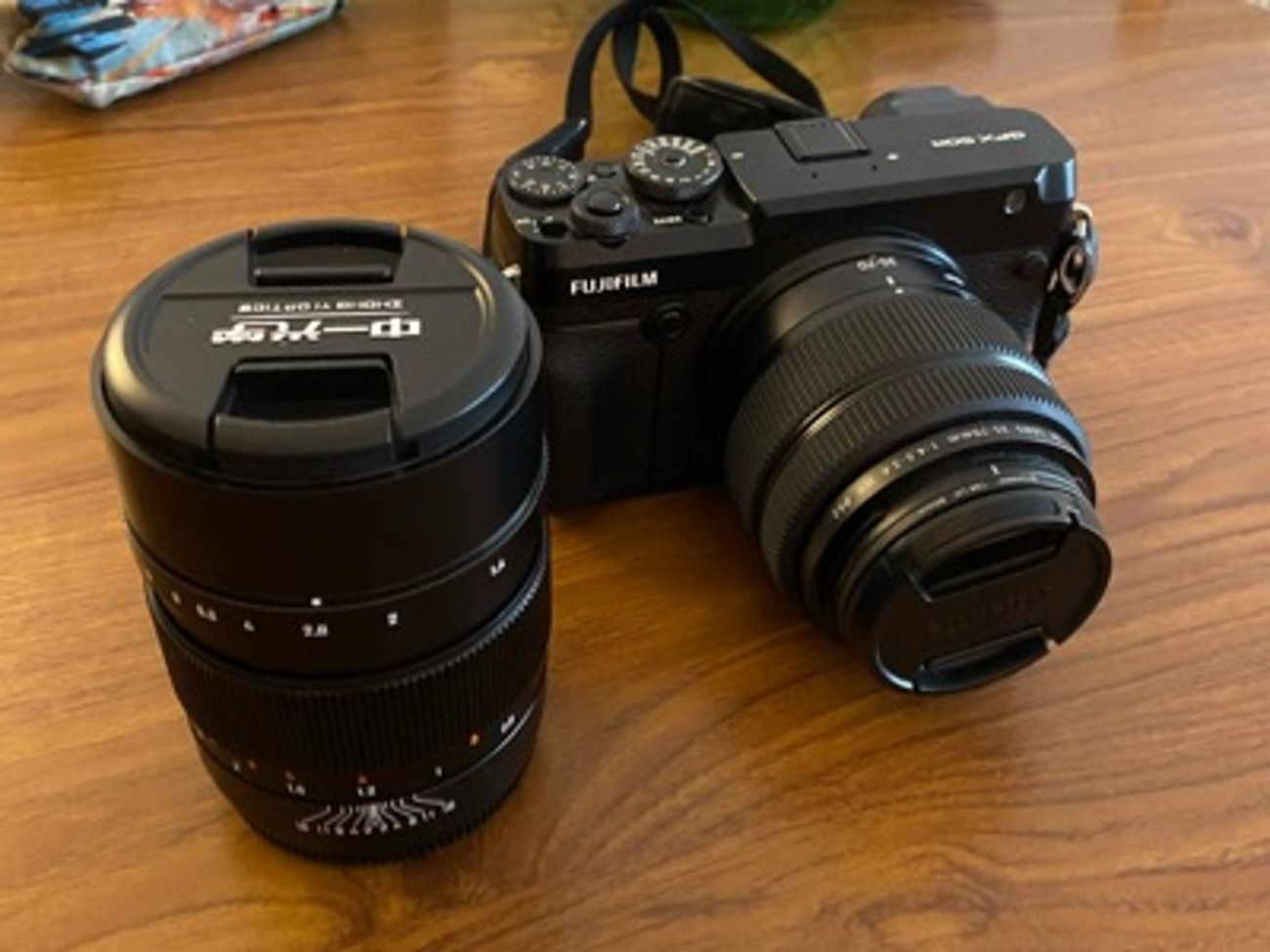 Fuji gfx50r medium format camera & 2 lenses