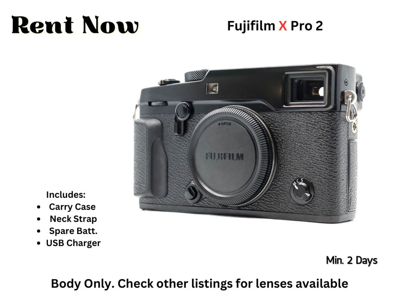 Fujifilm x pro 2 black body 