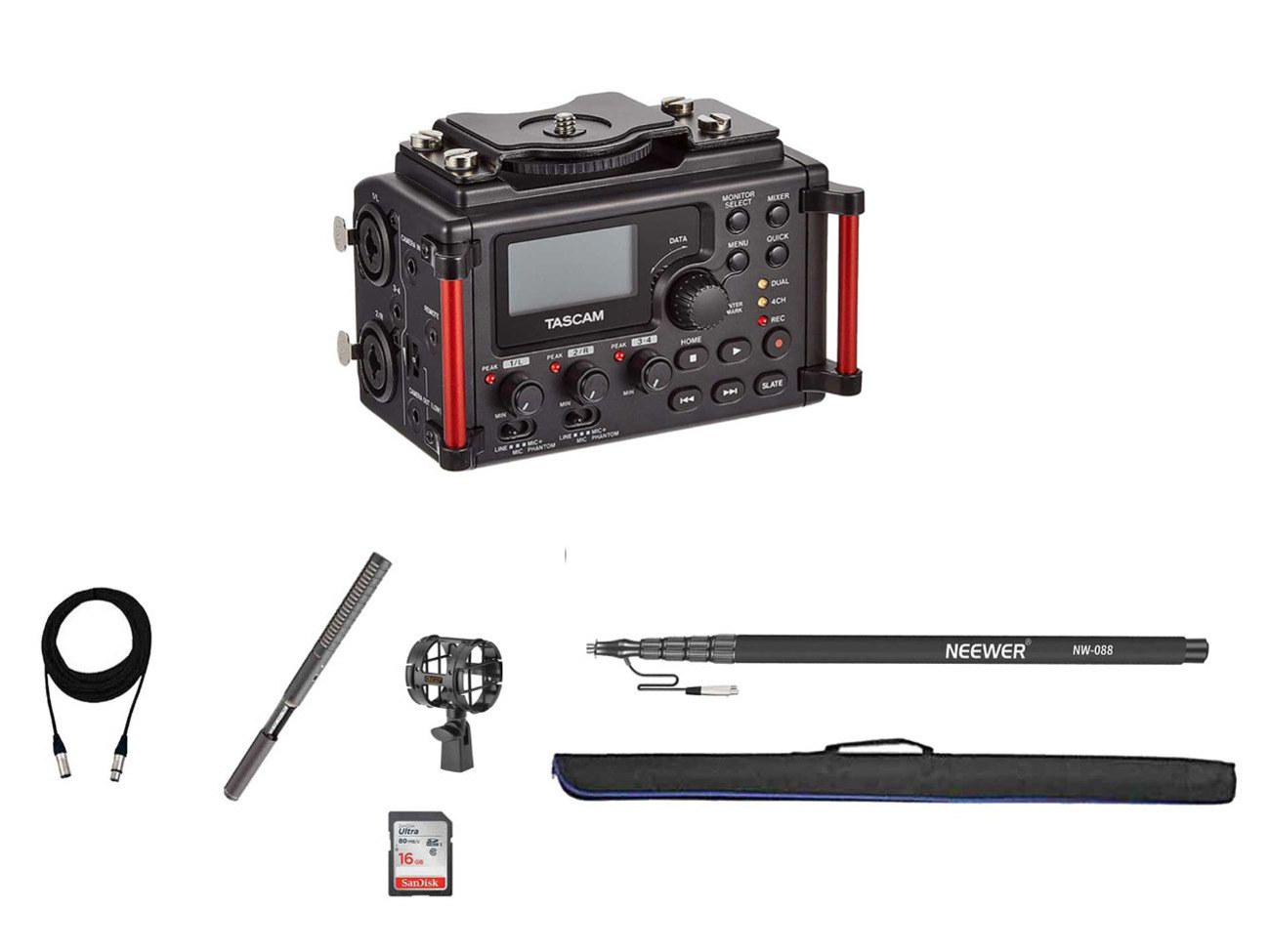 Full audio boom location recording kit