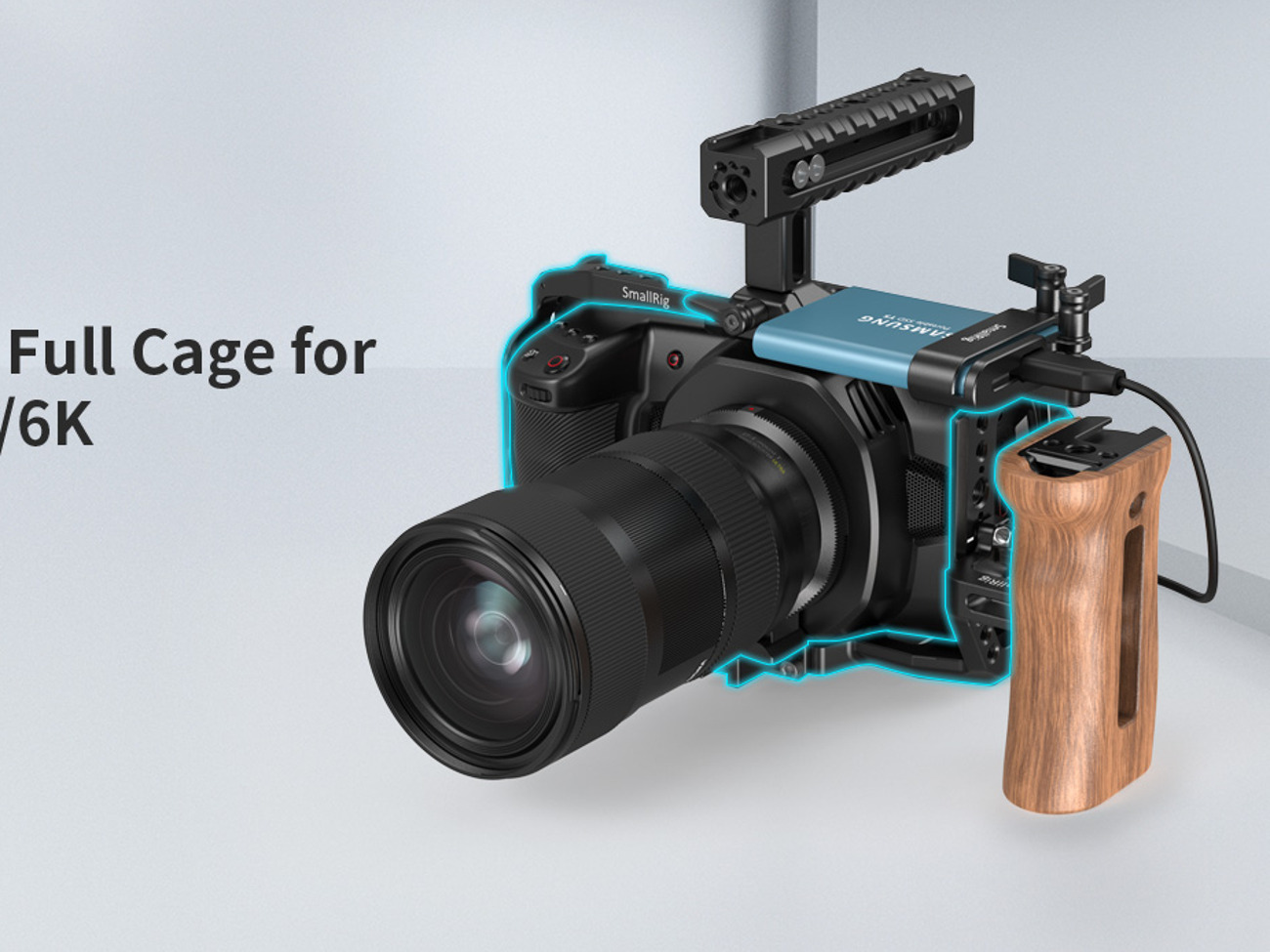 Film rig for black magic pocket cinema camera 6k