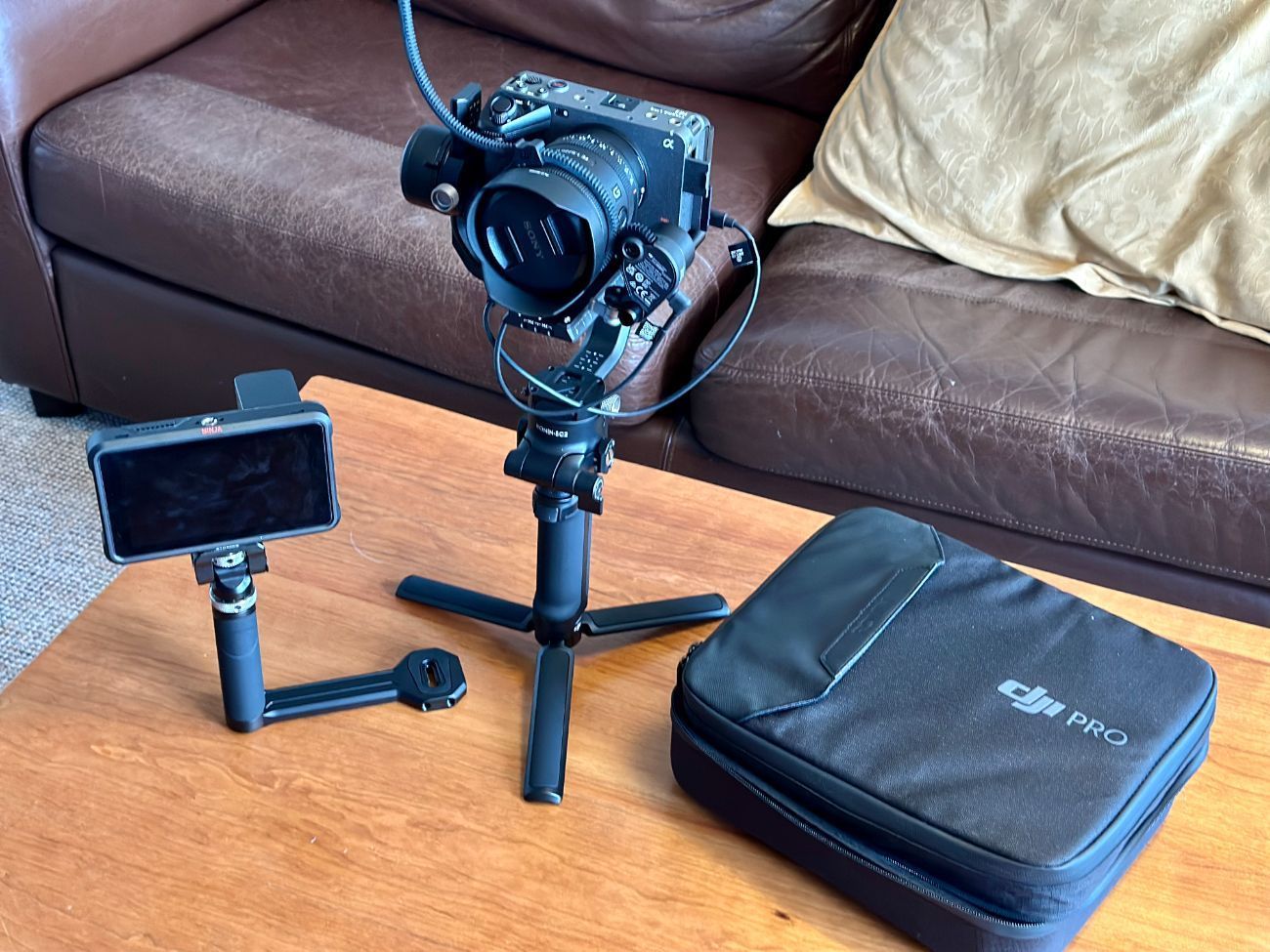 Fx3 camera with dji rsc2 gimbal & ninja v moniter 