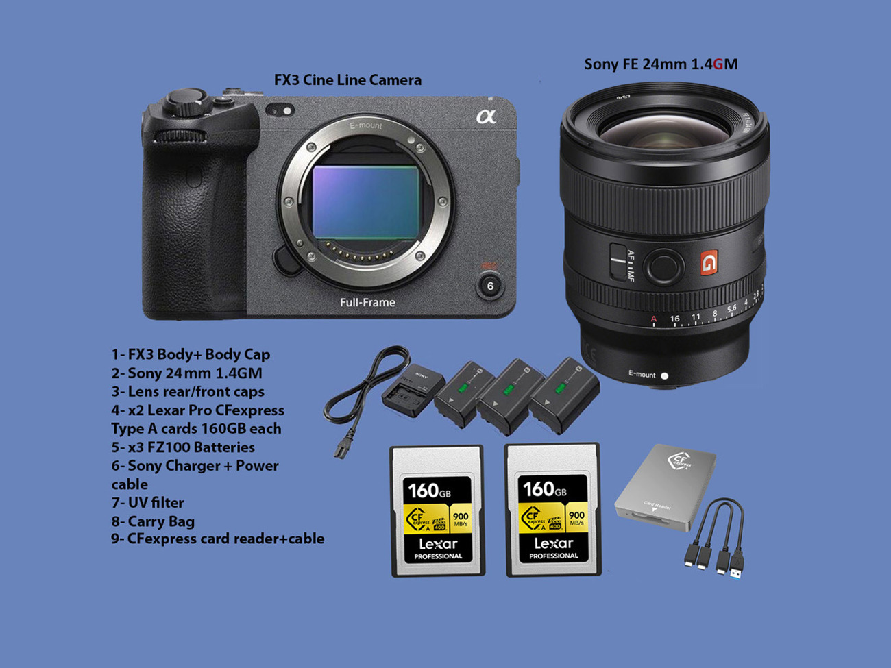 Fx3 cine line and fe 24mm 1.4 g master lens