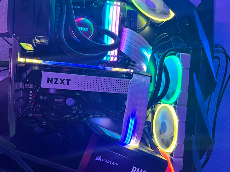 Gaming pc with keyboard and mouse