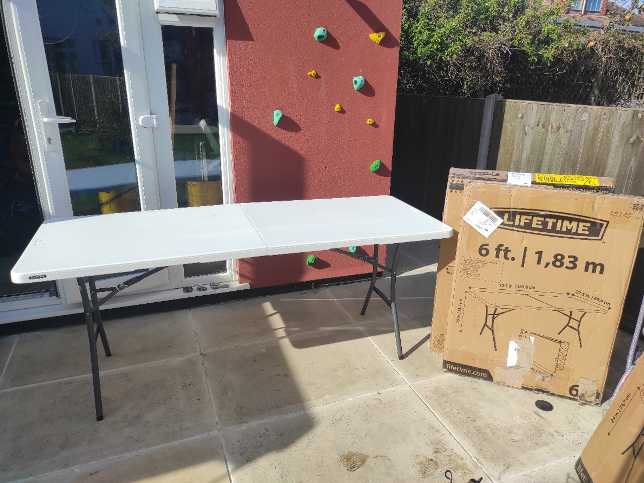 3 x garden table 6ft foldable 