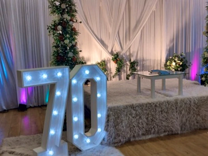 Giant marquee numbers for hire