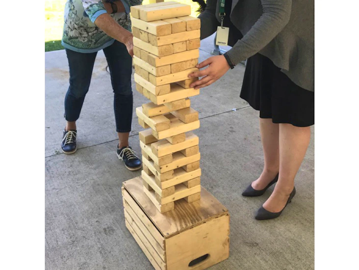 Giant wooden jenga