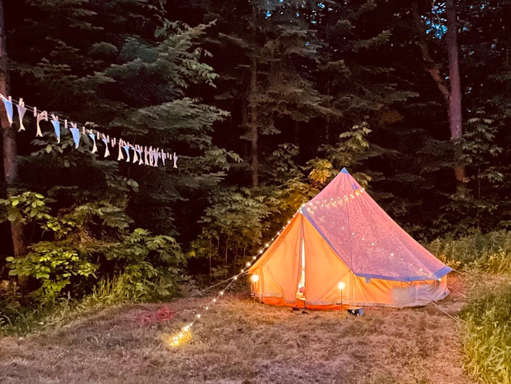 Glamping canvas tent