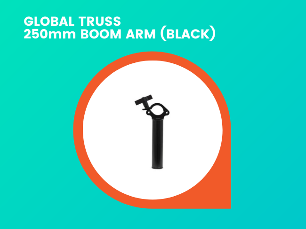 Global truss 250mm boom arm (black)