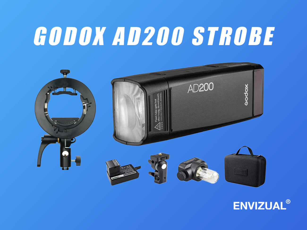 Godox ad200 strobe + s2 bowens mount 