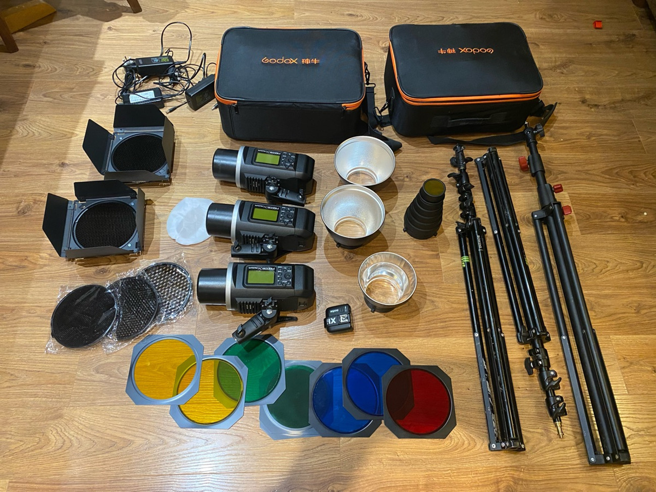 Godox ad600 x3 plus accessories