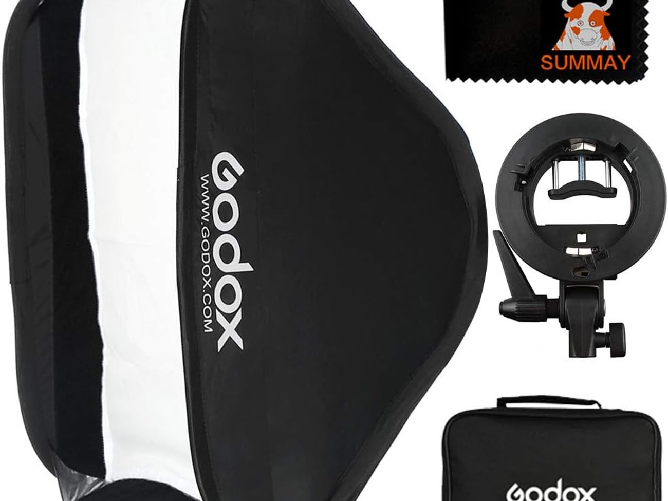 Godox foldable softbox 60x60cm s-type flash bowen mount
