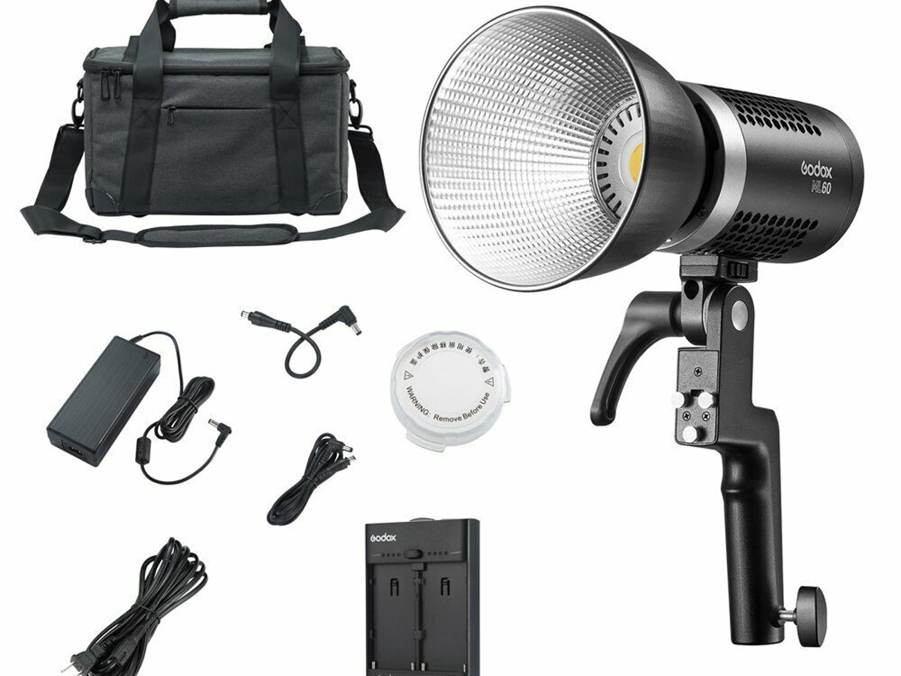 Kit Complet Godox ML60 (x2) – Éclairage LED Continu 60W, état Comme Neuf