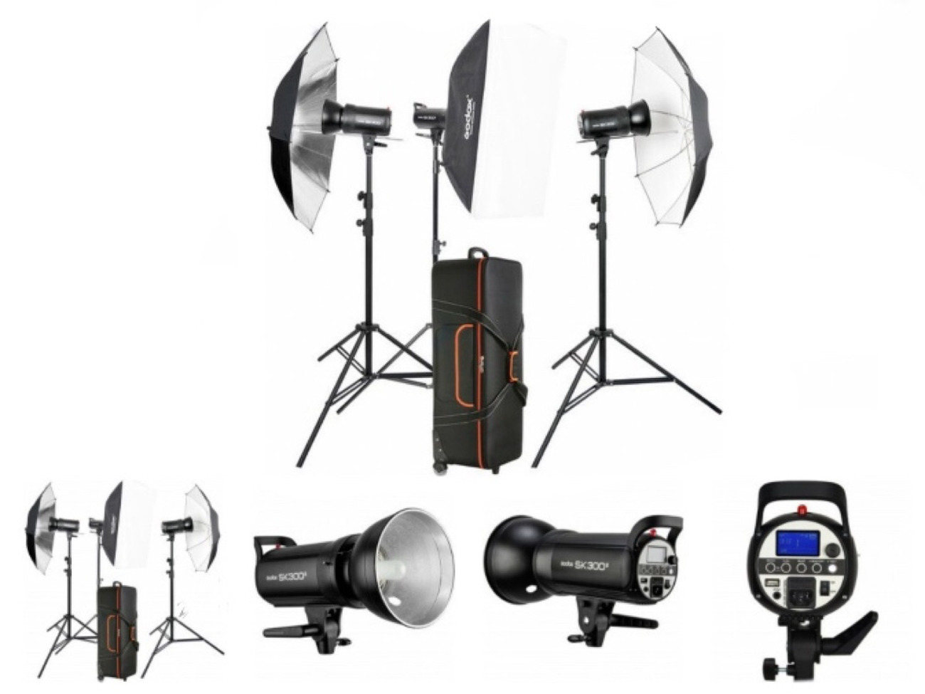 Godox sk-300-ii studio flash kit head