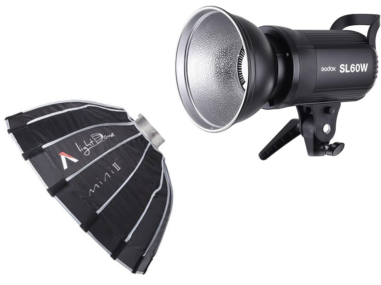 Godox sl60w + aputure light dome mini ii