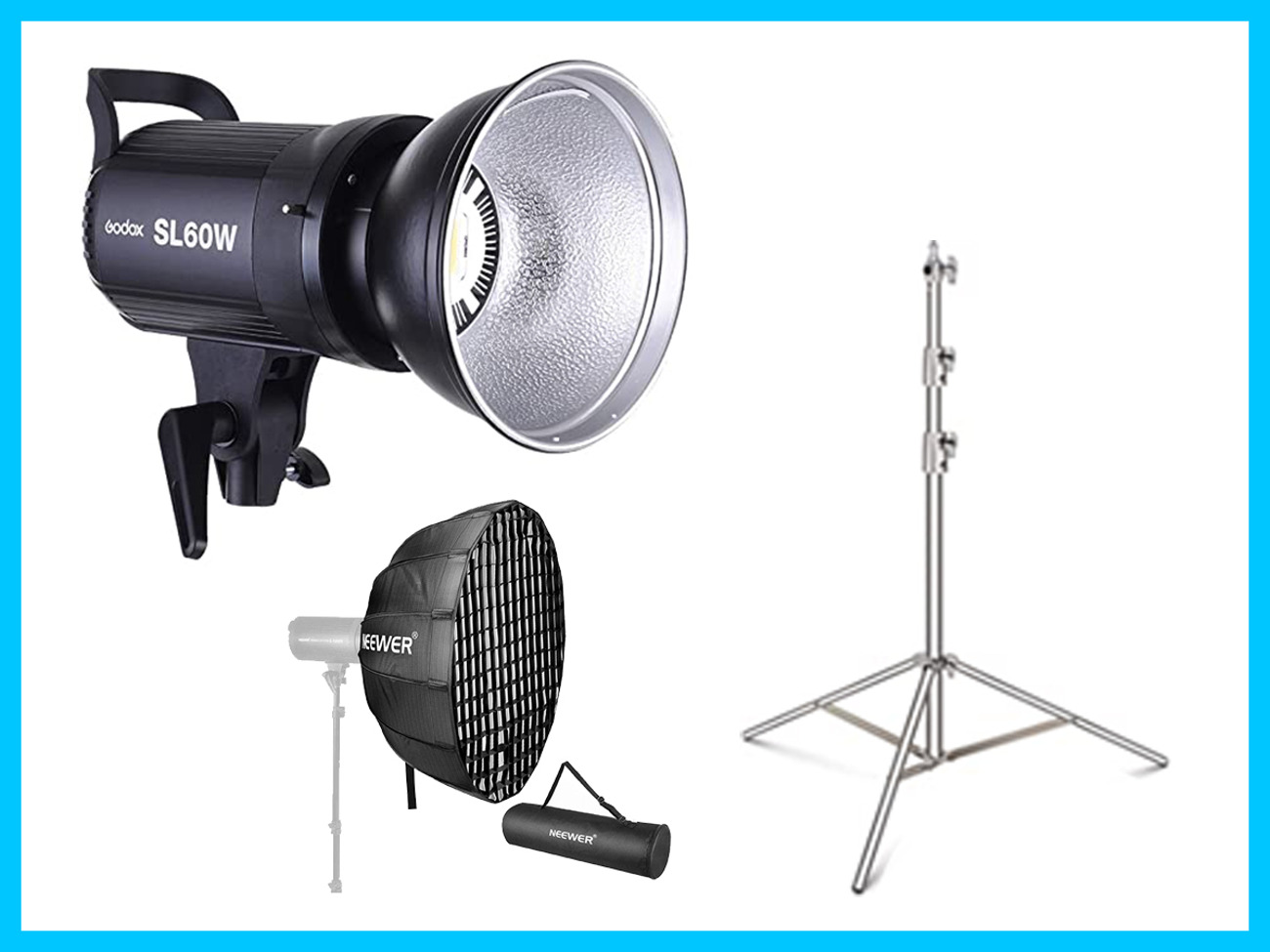 Godox sl60w video light constant light dome with stand