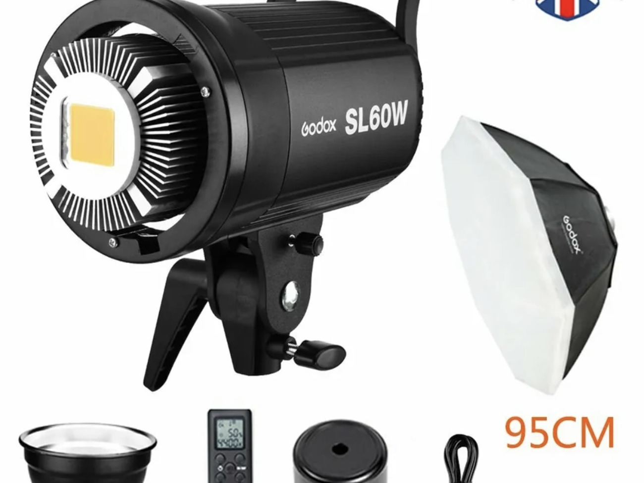 Godox sl60w with softbox and stand.