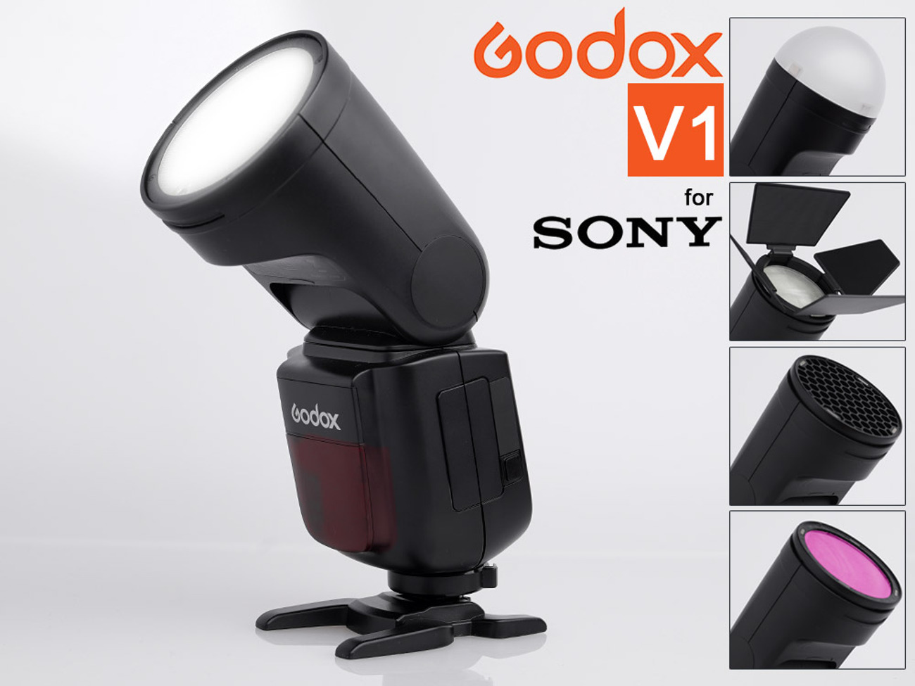 Godox v1s flash speedlight for sony cameras