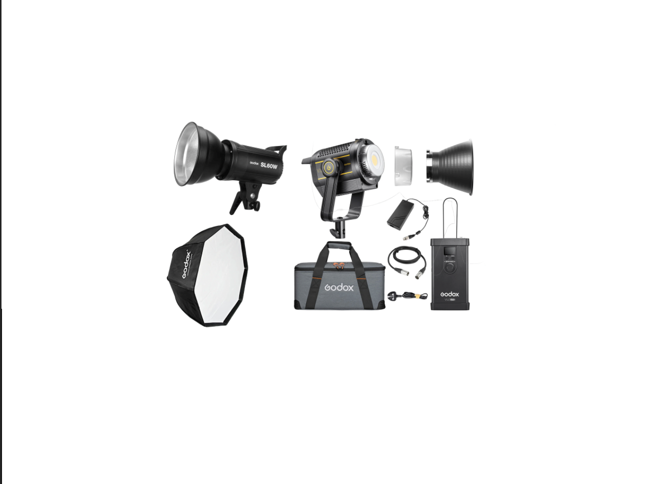 Godox vl150 + sl 60w + octa 95mm bundle 