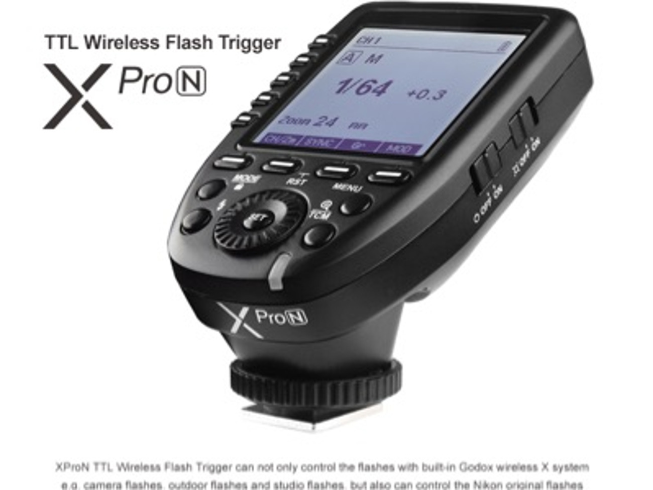 Godox xpro n - nikon trigger + batteries