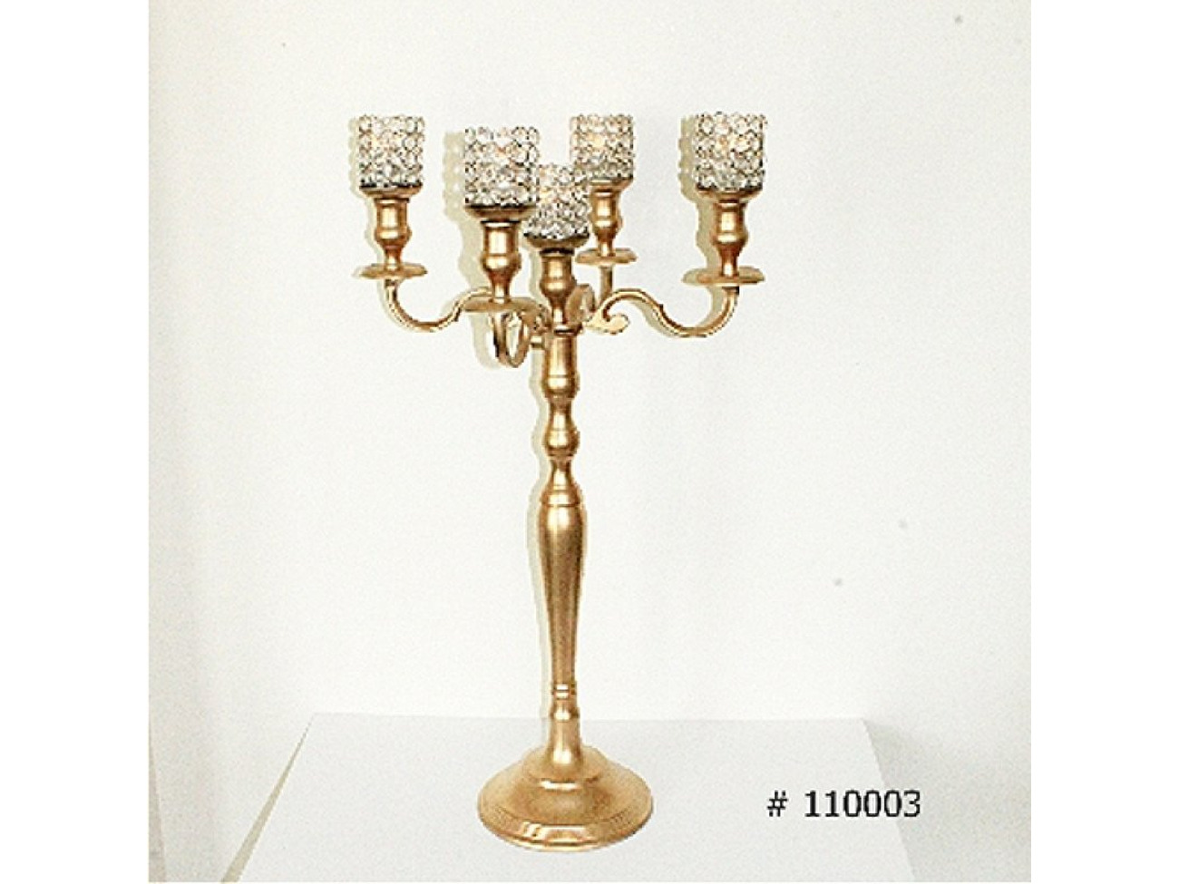 Gold candelabra 33inch tall # 110003