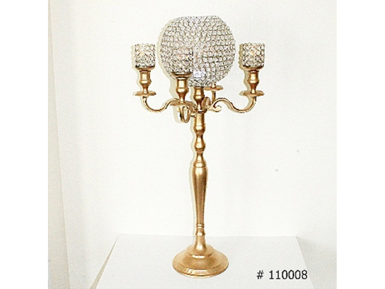 Gold candelabra 37 inch tall # 110008