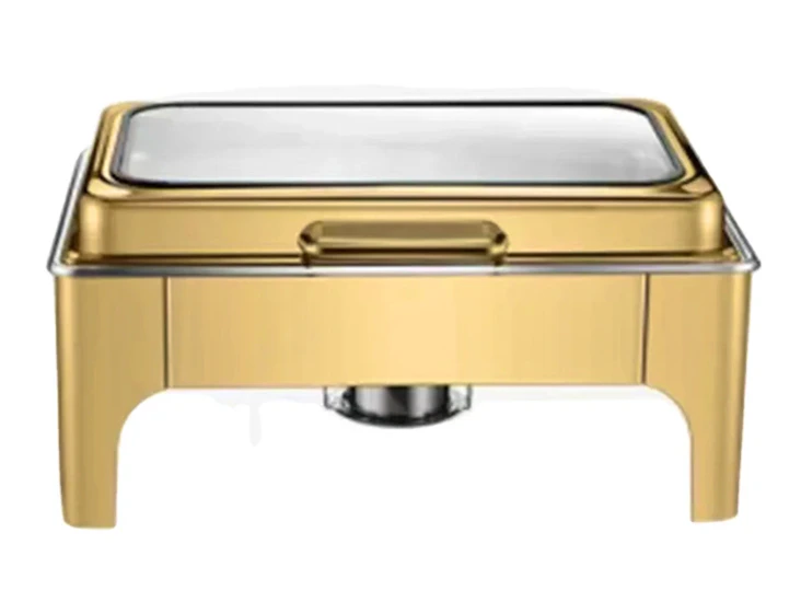 Gold rectangular chaffing dish - 10 quart