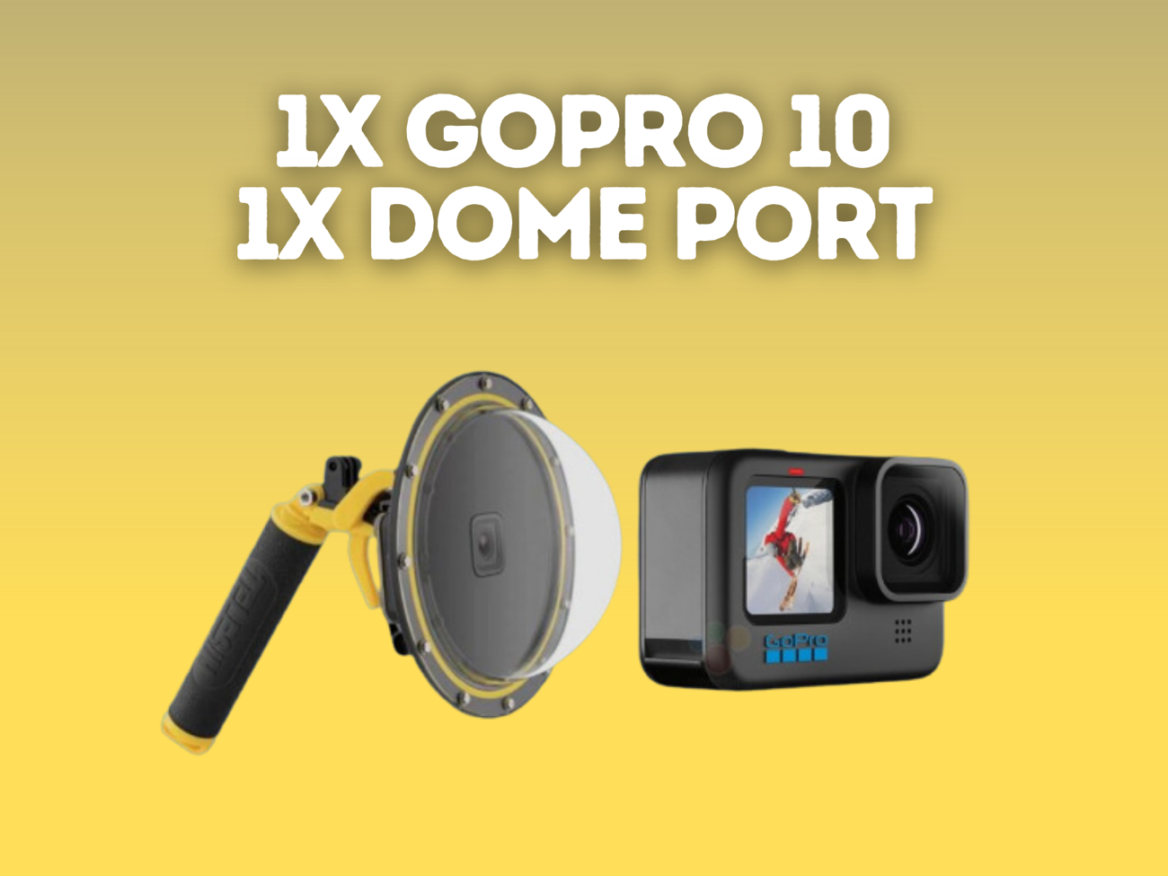 Gopro 10 + dome port waterproof underwater