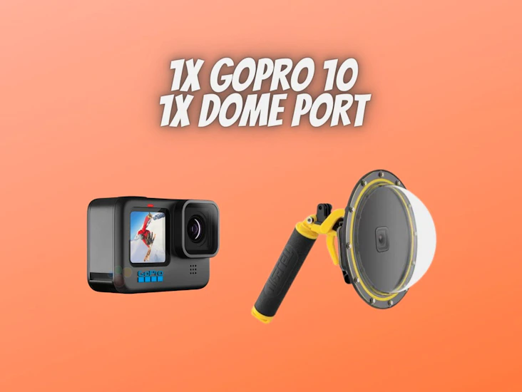 Gopro 10 + dome port waterproof underwater