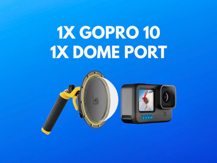 Gopro 10 + dome port waterproof underwater