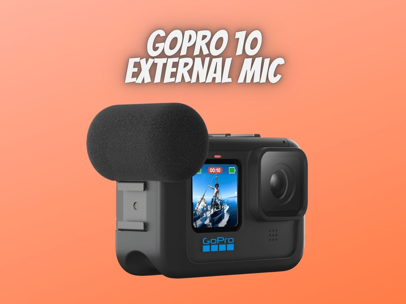 Gopro 10 + external mic, vlogging, action, sport camera