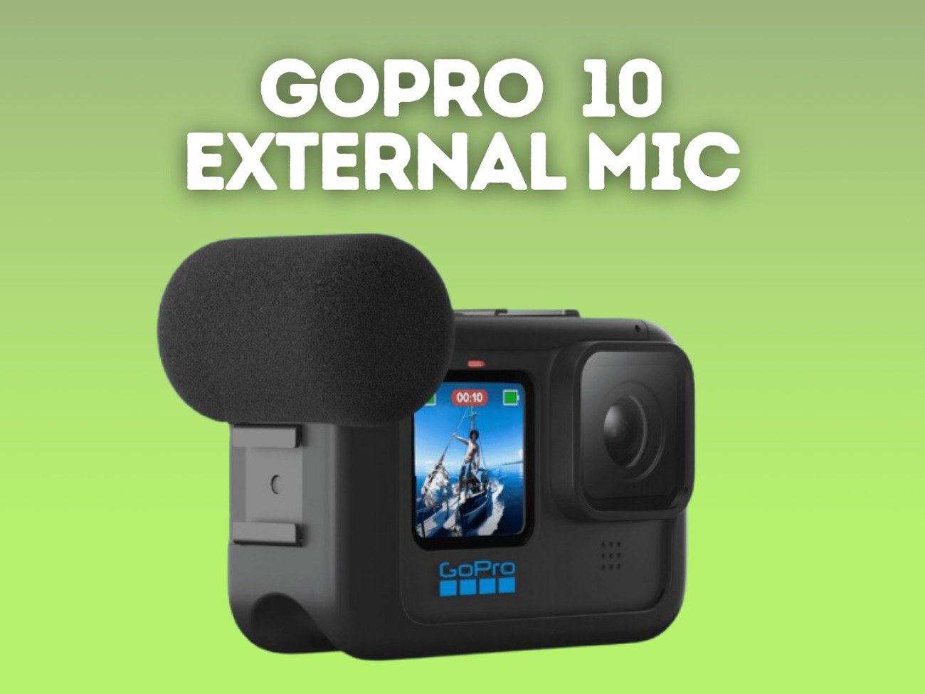 Gopro 10 + media mod + 128 gb sd card + 2x batteries 
