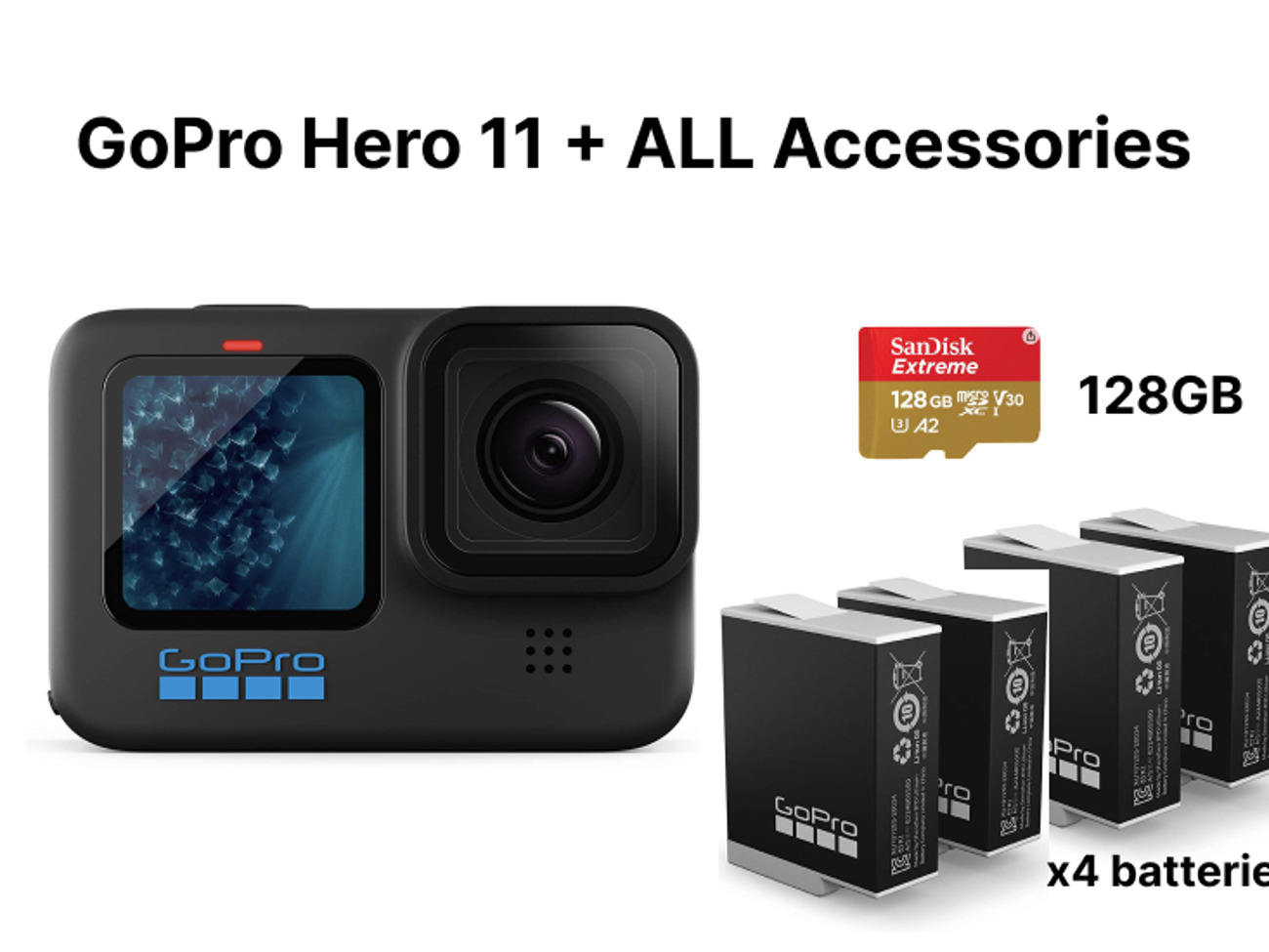 Gopro hero 11 + accessories (car mount, tripod etc)