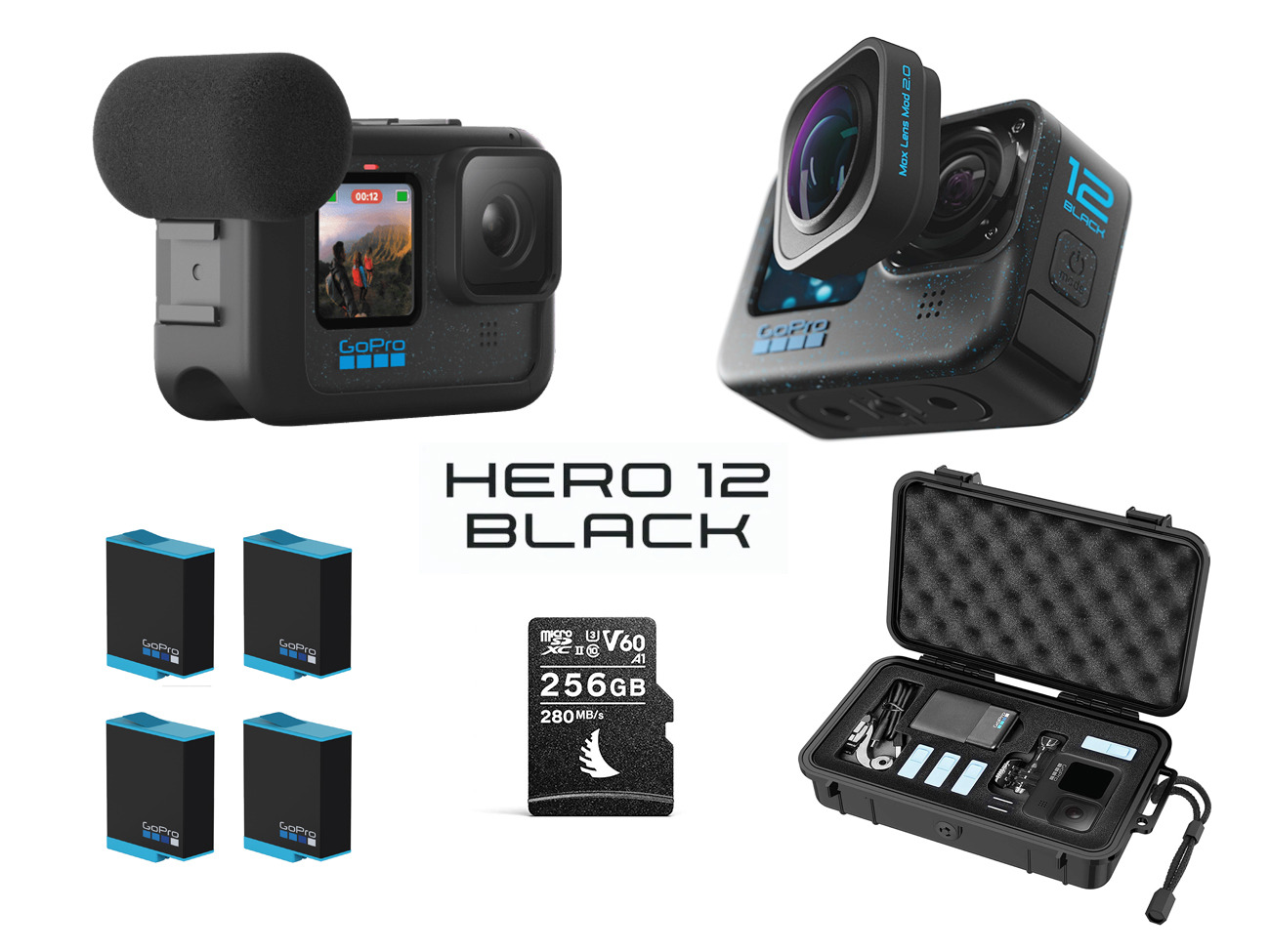 美品】GoPro HERO 9 BLACK/Max Lens Mod/Media Mod/アクセサリーセット