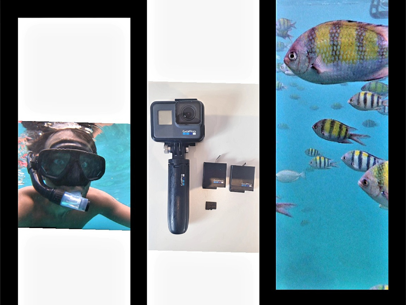 Gopro hero 6 underwater + microsd + spare battery