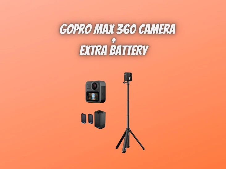 Gopro max 360 camera + extra battery action camera