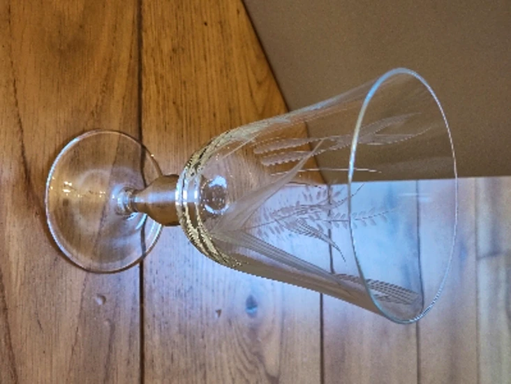 Graceful wine glasses, engraved