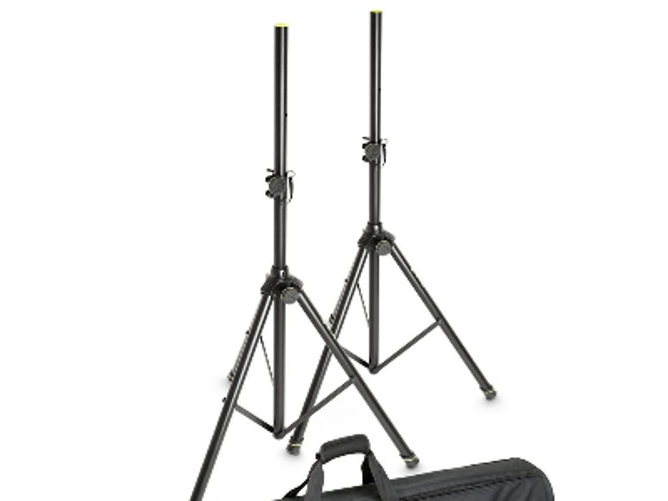 Gravity tripod speaker stand set inc.
transport bag