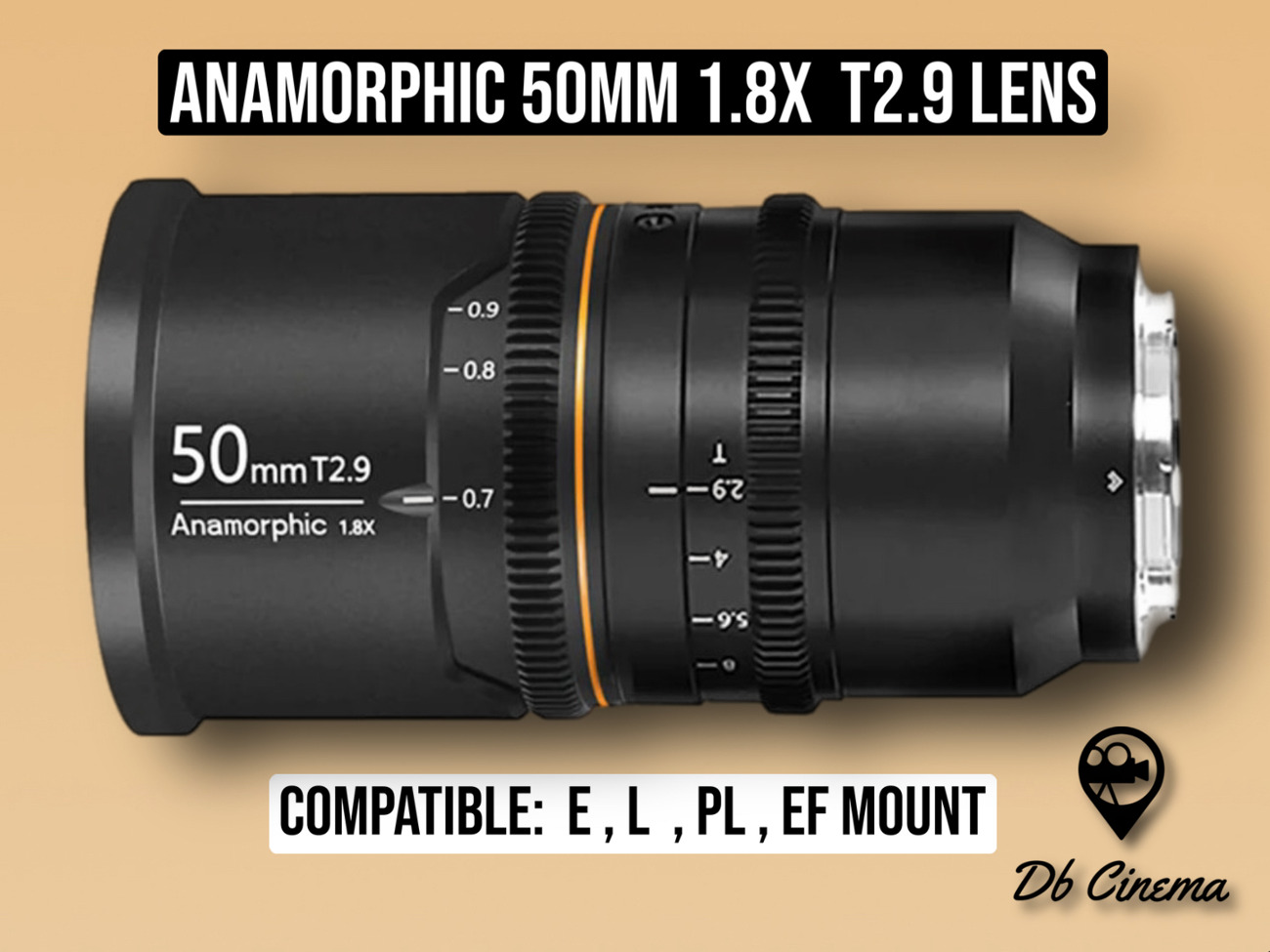 Great joy 50mm anamorphic cine lens amber flare (like sirui, atlas orion or mercury) 