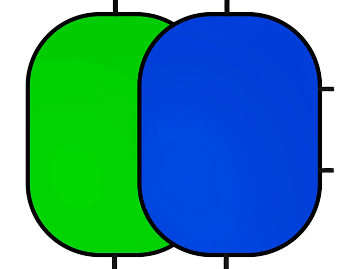 Green and blue screen collapsible background