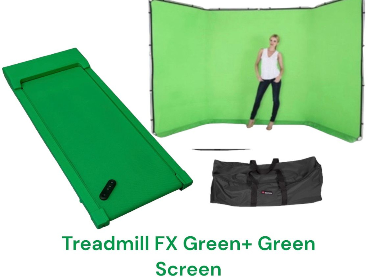 Green screen treadmill + 4m chromakey fx backdrop lastolite studio