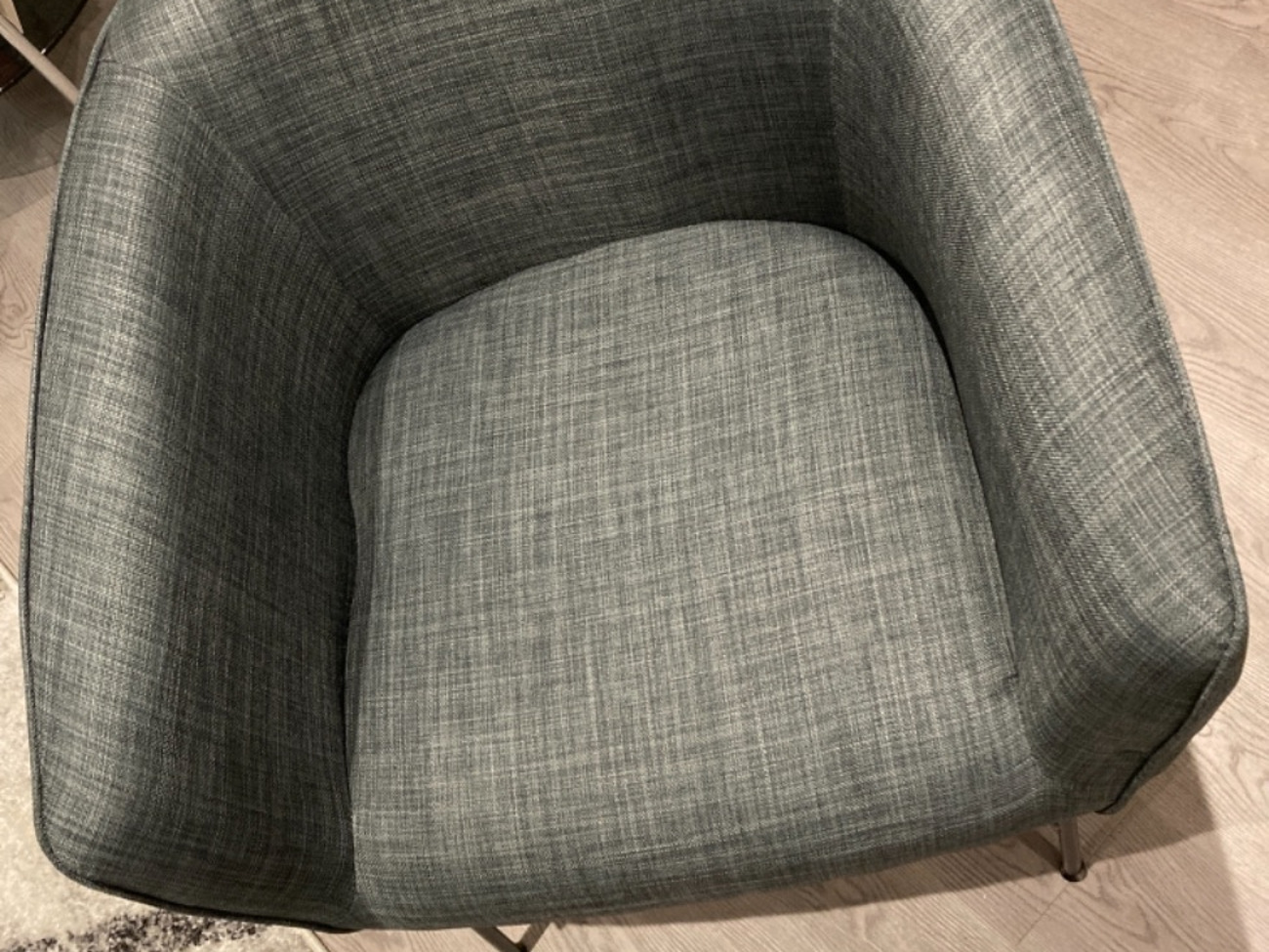 Grey accent chair