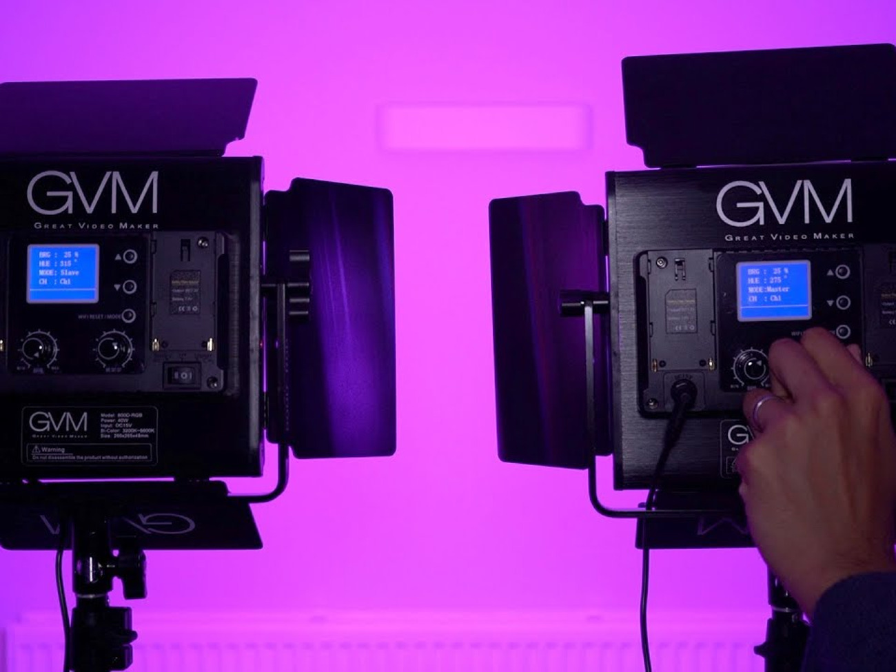 Gvm 800d rgb led video lights 