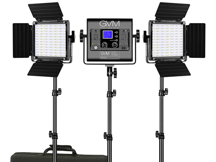 Gvm led video light kits bi-colour 2300k~6800k