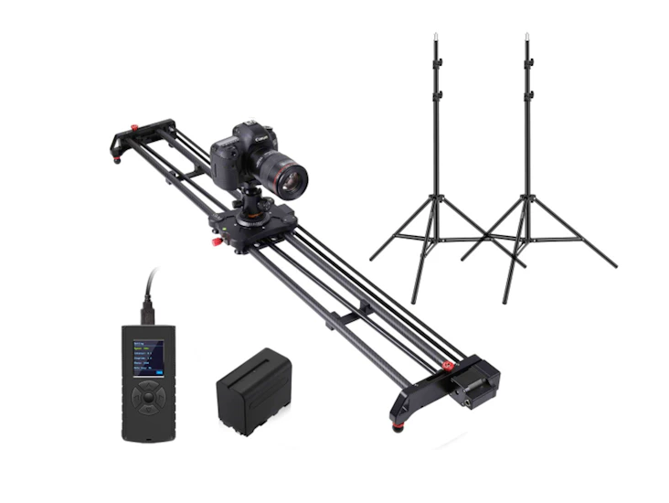 Gvm motorised camera slider 48 inch with 2x support stands