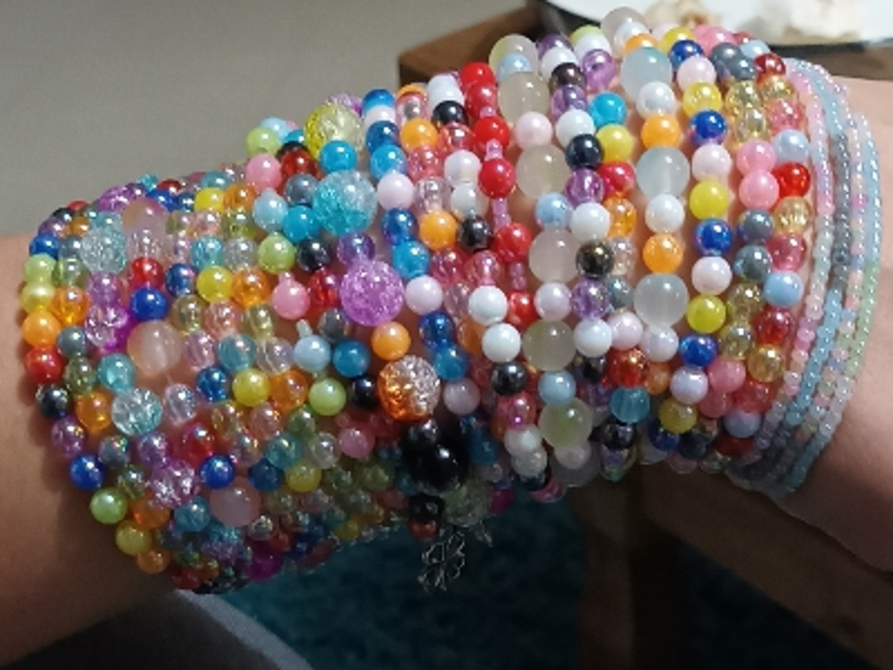 Hand made bracelets seriously stunning colours.