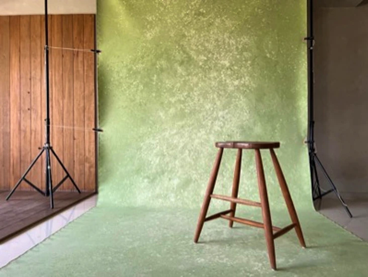 Hand painted canvas photography backdrop - olive green